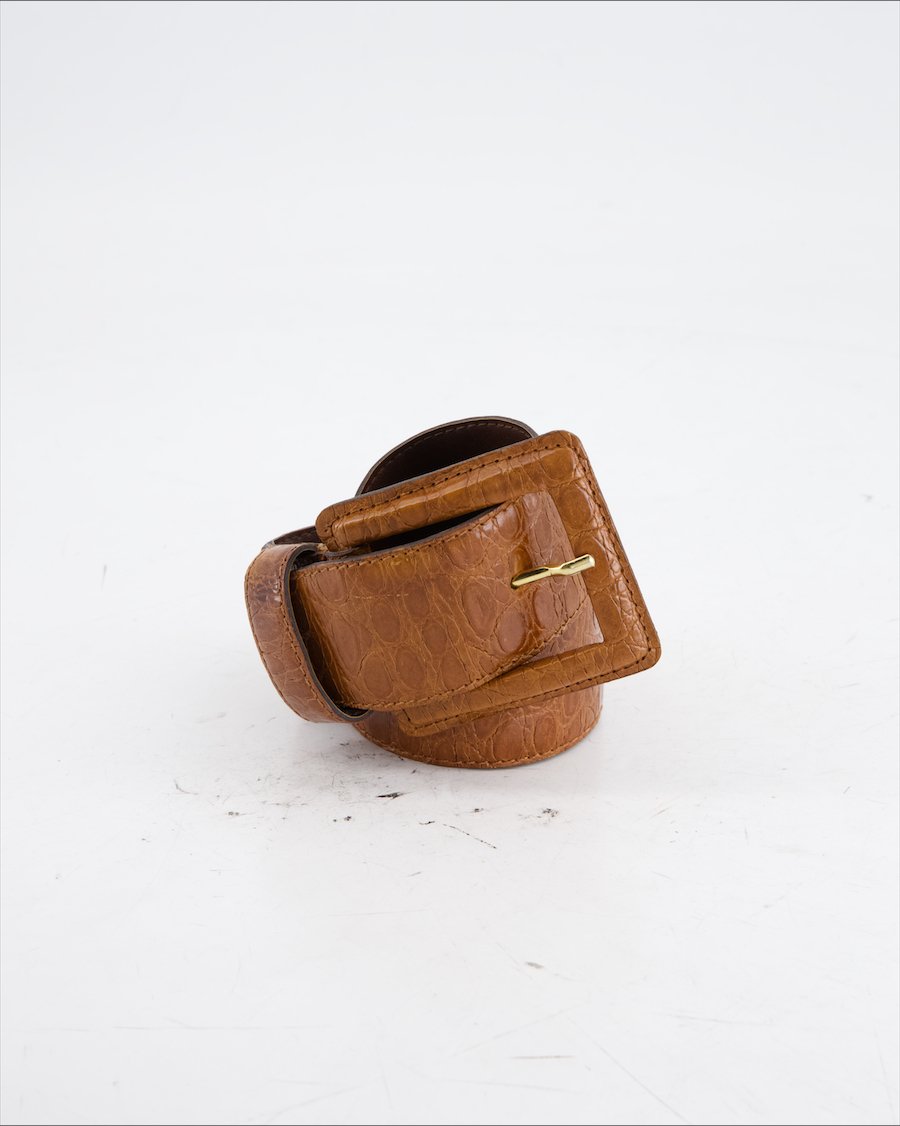 Max Mara Belt Leather Brown