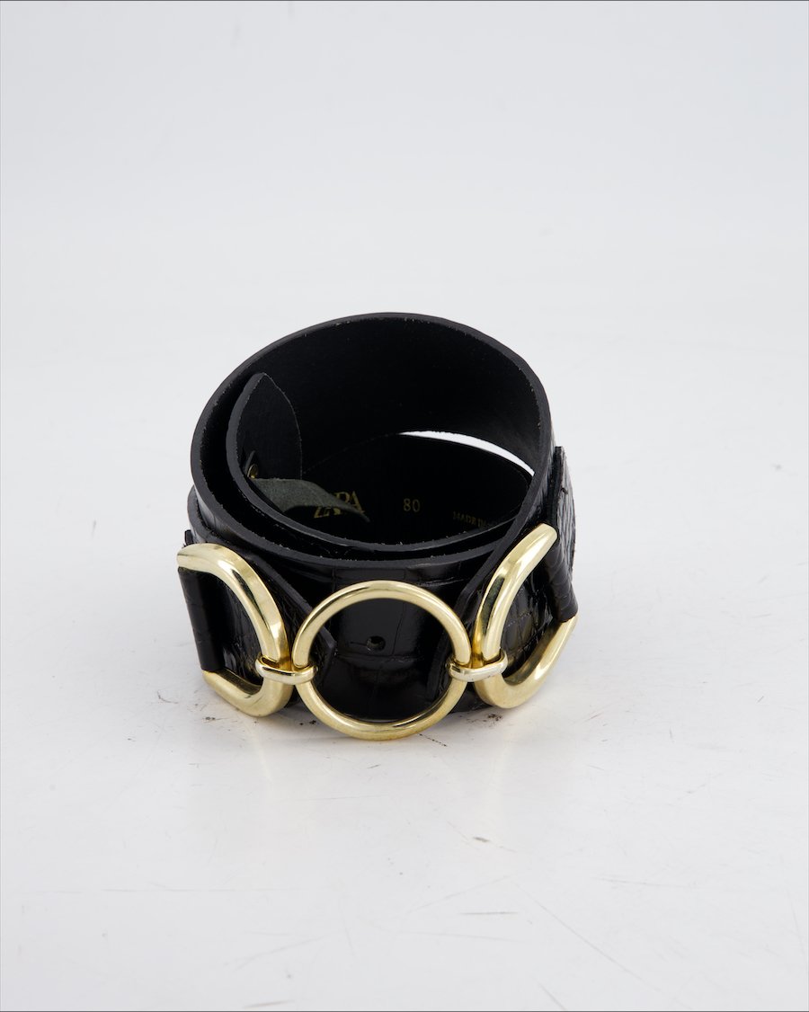 Zara Belt Polyurethane Black
