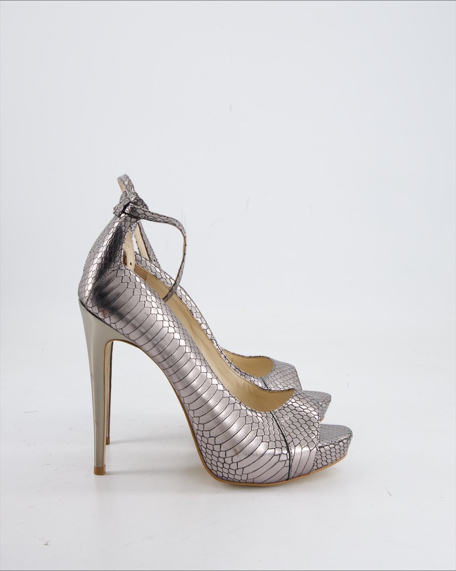 Buffalo London Heels Leather Silver Eu 39