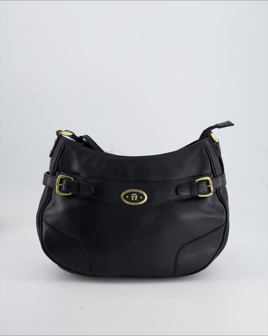 Etienne Aigner Shoulder Bag Leather Black