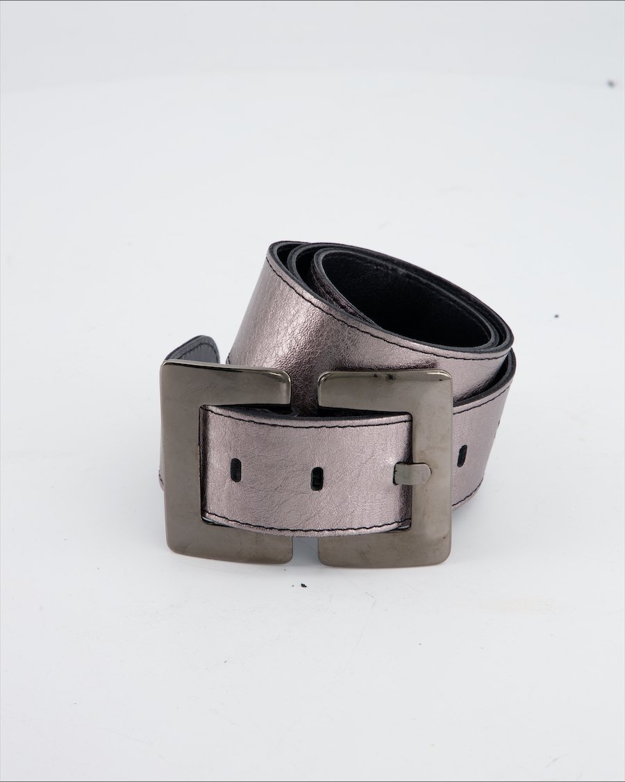 Nanni Belts Leather Silver