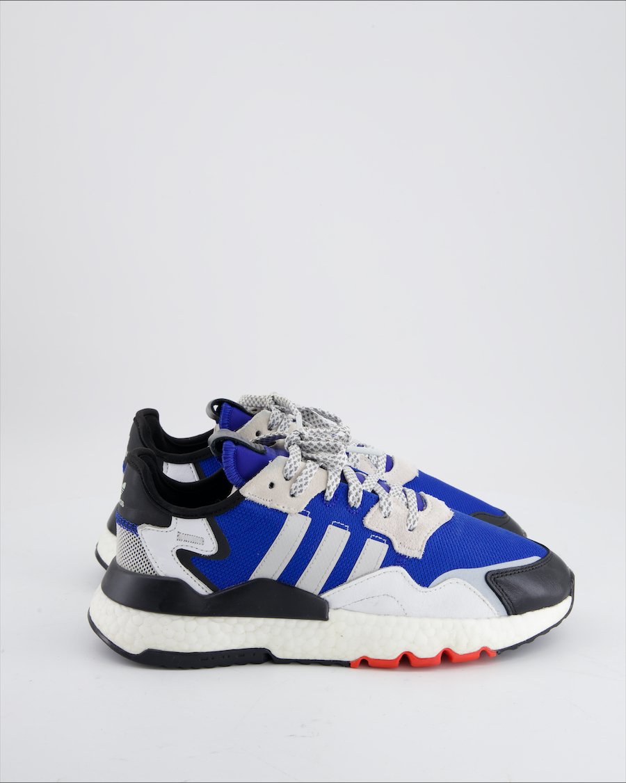 Adidas Nite Jogger Trainers Leather Blue Eu 39.5