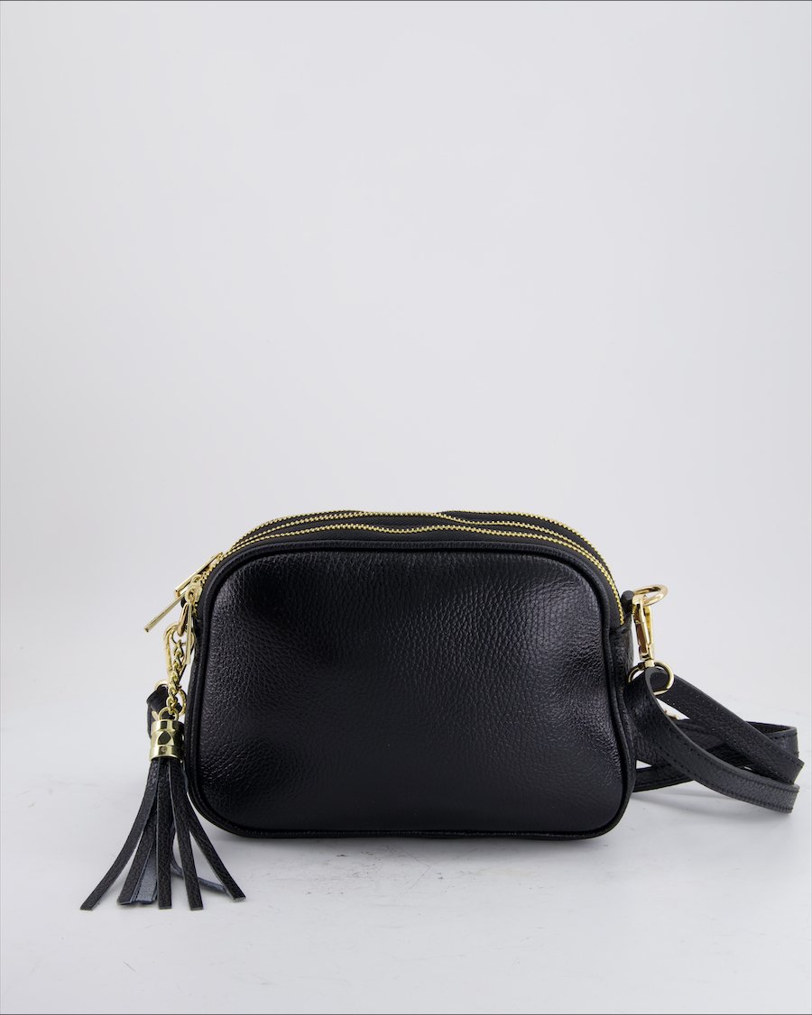 Unbranded Crossbody Bag Leather Black