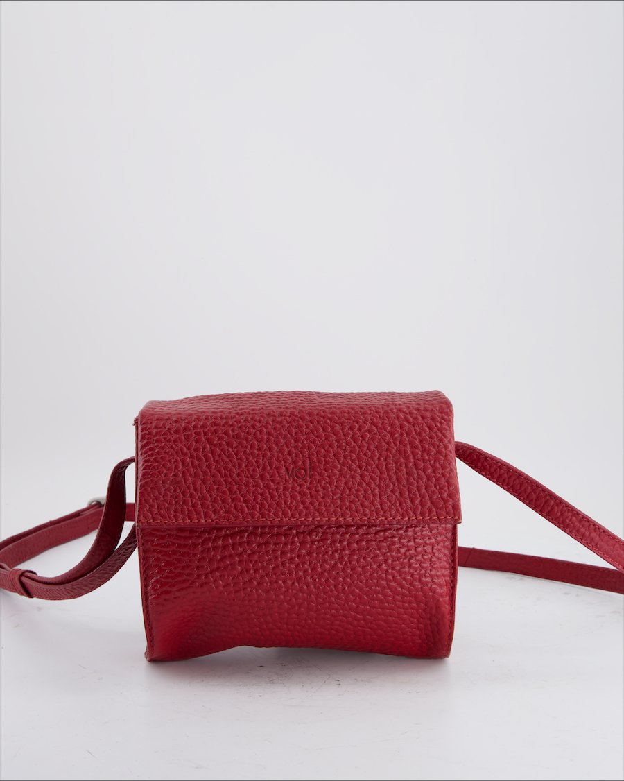 Voi Crossbody Bag Leather Red
