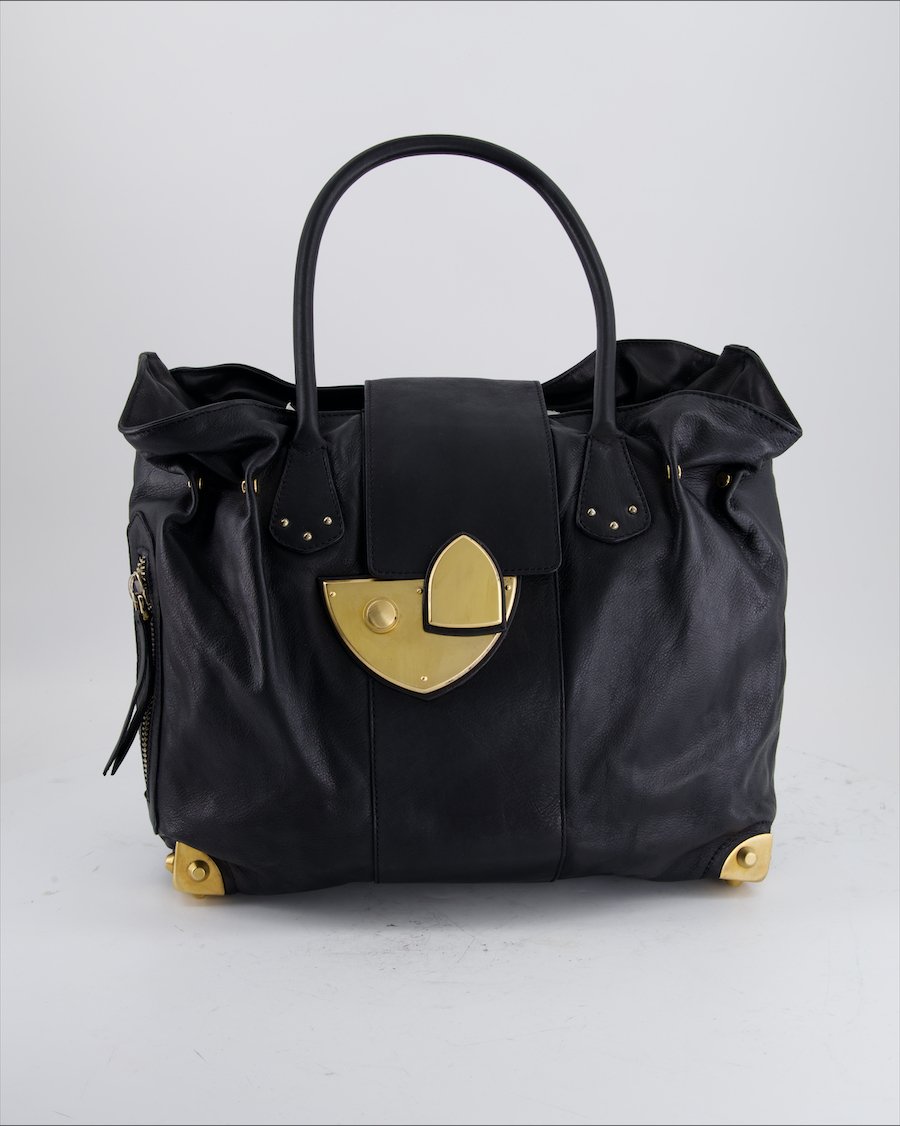 Vionnet Shoulder Bag Leather Black