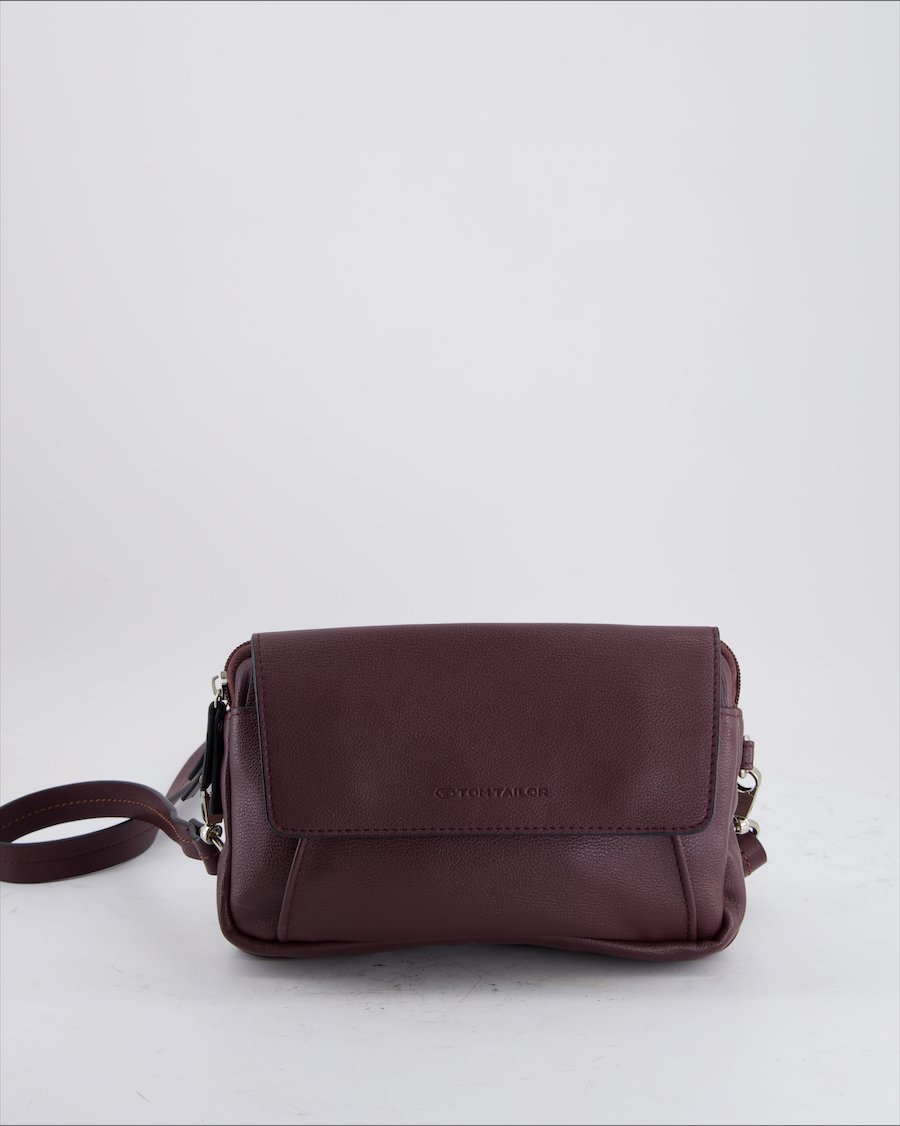 Tomtailor Crossbody Bag Leather Burgundy