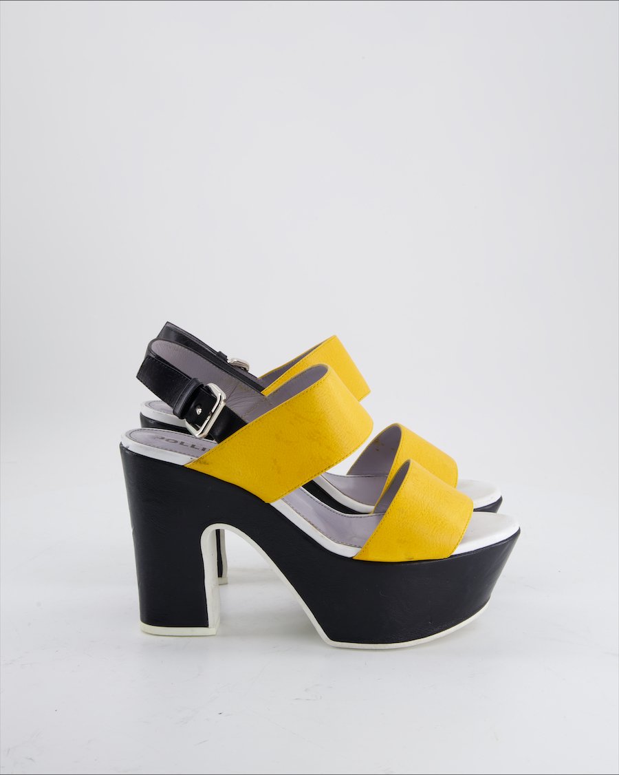 Pollini Sandals Leather Multicolour Eu 39