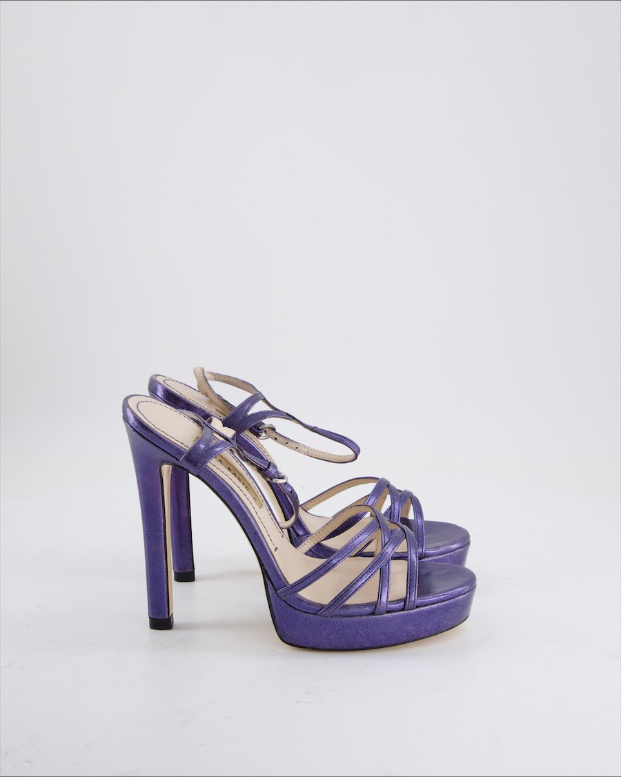 Zara Heels Leather Blue