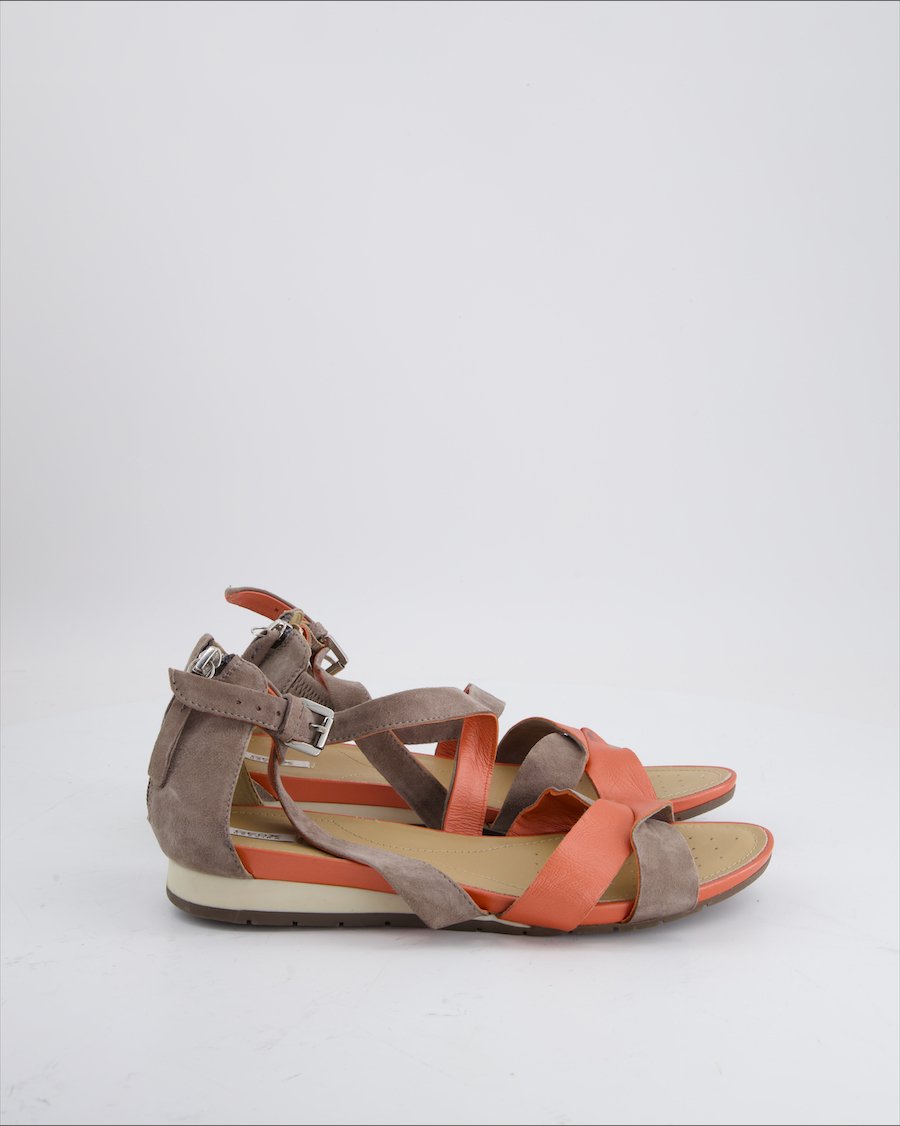 Geox Sandals Leather Grey Eu 39