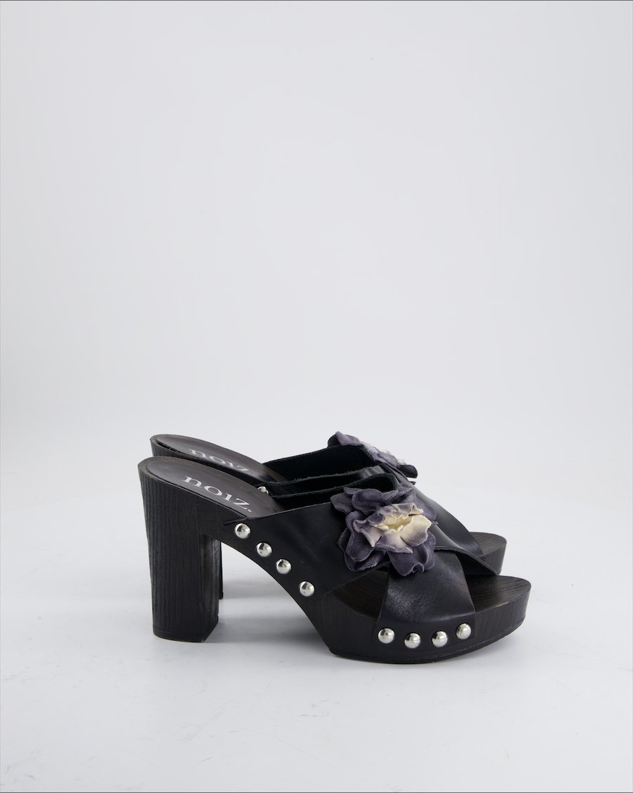Noiz Heels Leather Black Eu 39