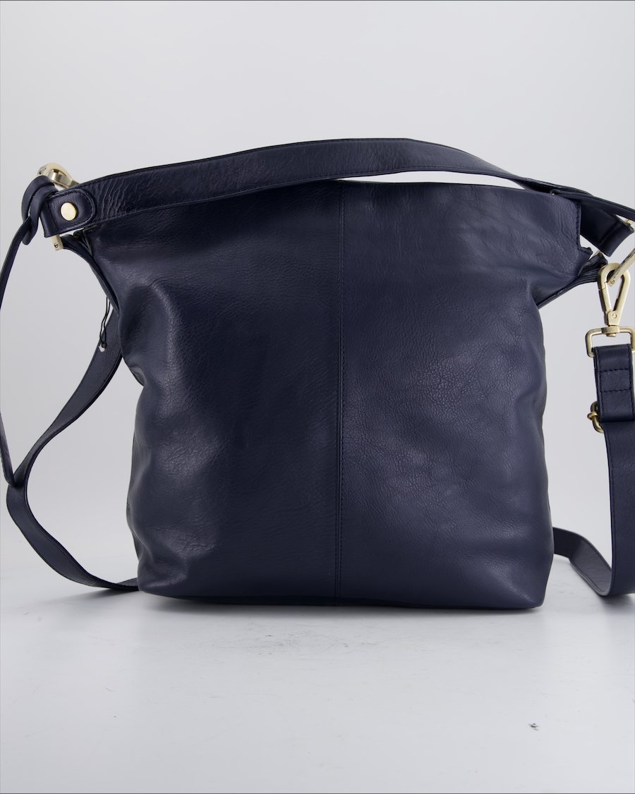 Nulu Crossbody Bag Leather Navy
