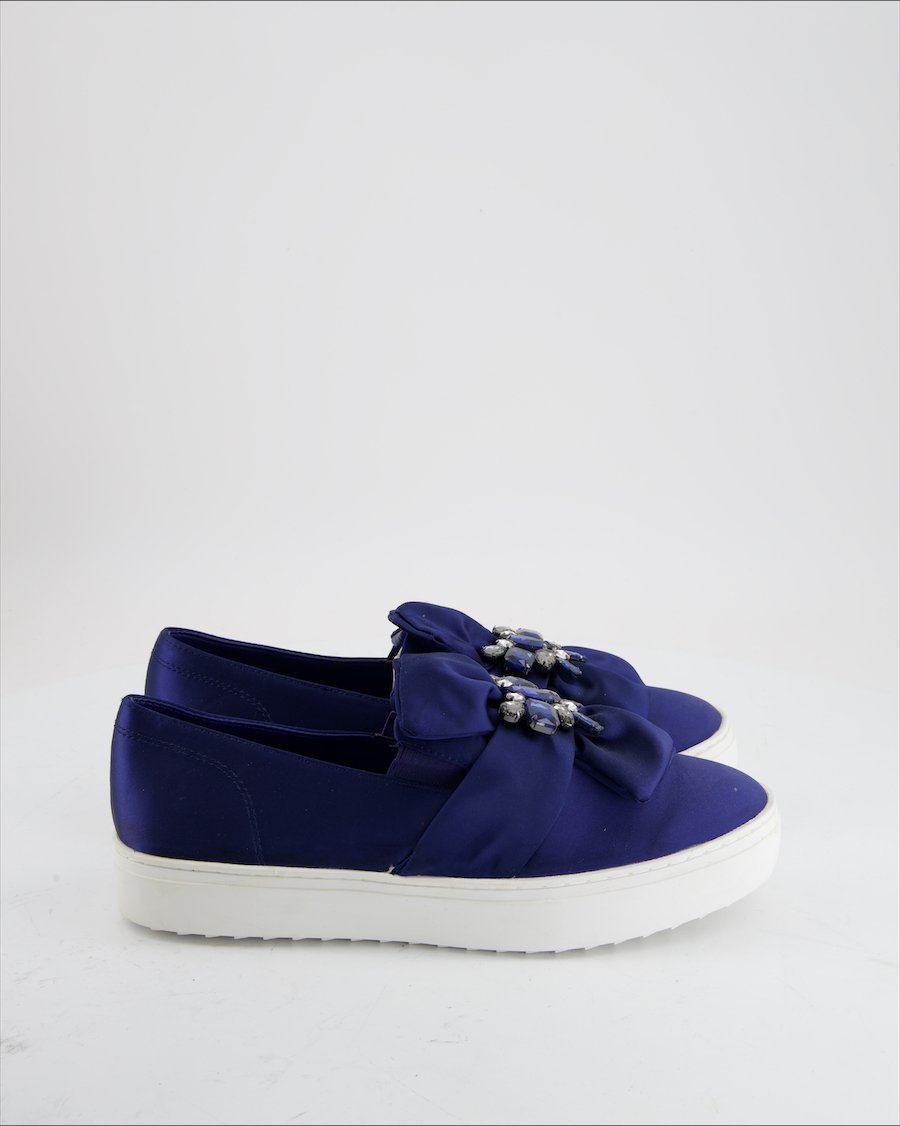 Zara Flats Cloth Blue Eu 41