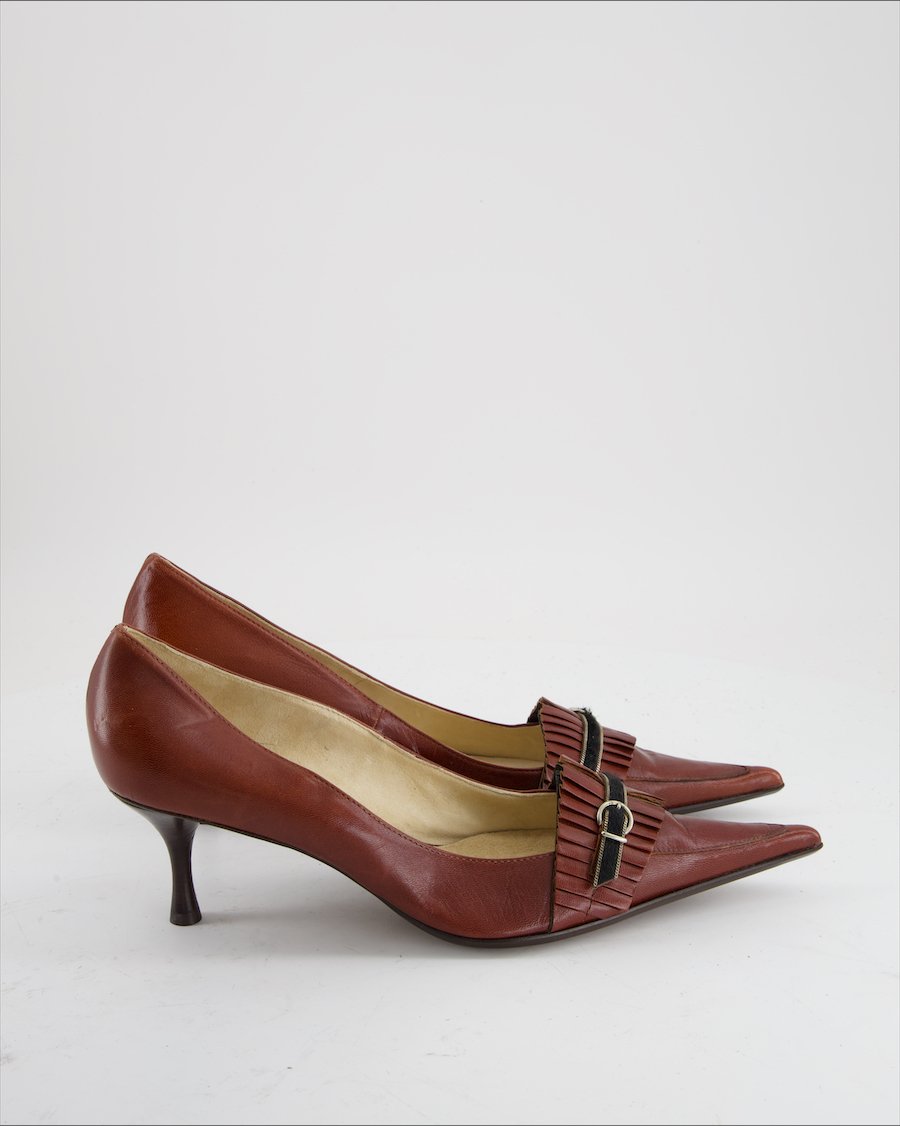 Emanuela Passeri Heels Leather Brown Eu 41
