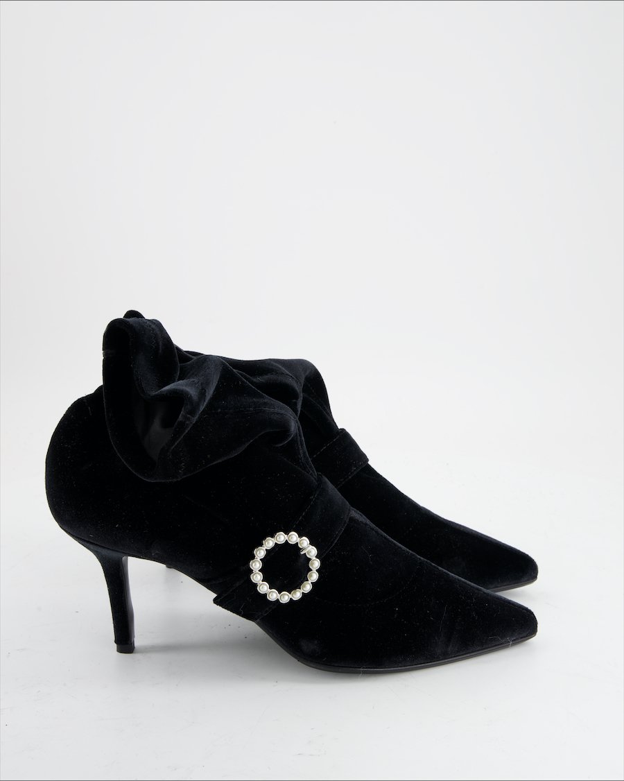 Navyboot Heels Velvet Black Eu 41