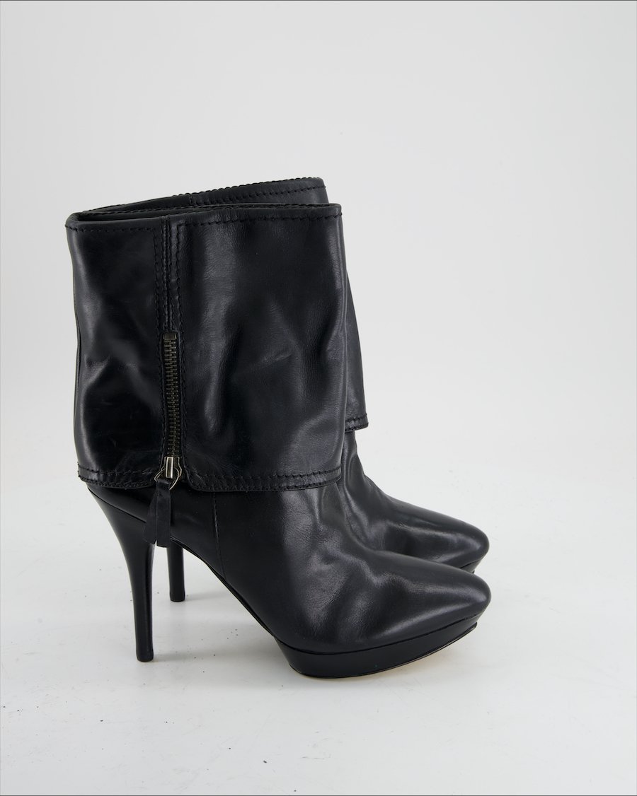 Nine West Ankle Boots Leather Black Eu 40