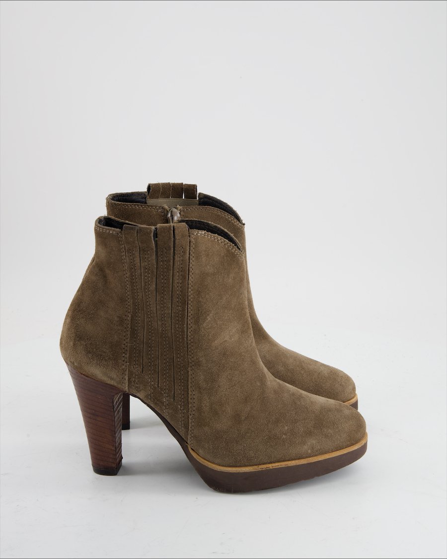 Paul Green Ankle Boots Suede Brown Eu 36