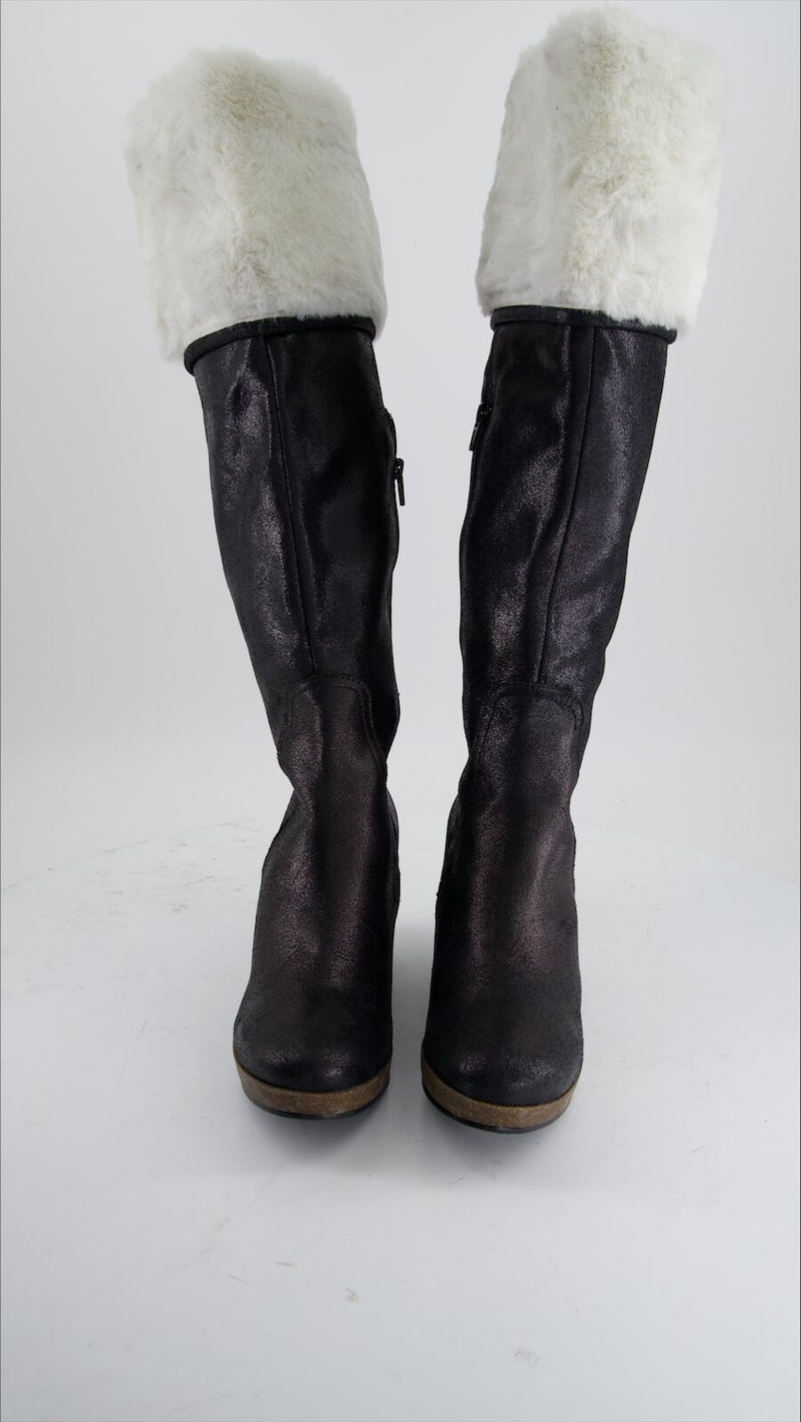 SCHOLL Boots Leather Black Eu 41