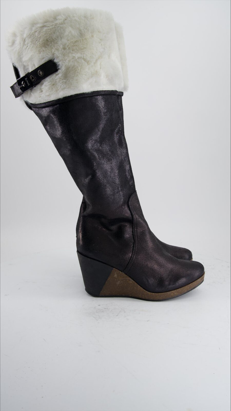 SCHOLL Boots Leather Black Eu 41 - immagine 4