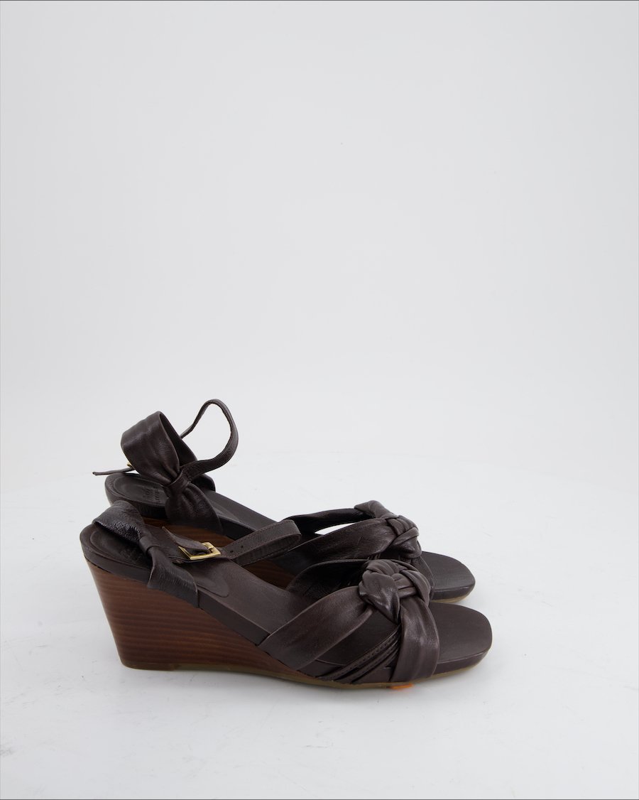Bata Heels Leather Brown Eu 39