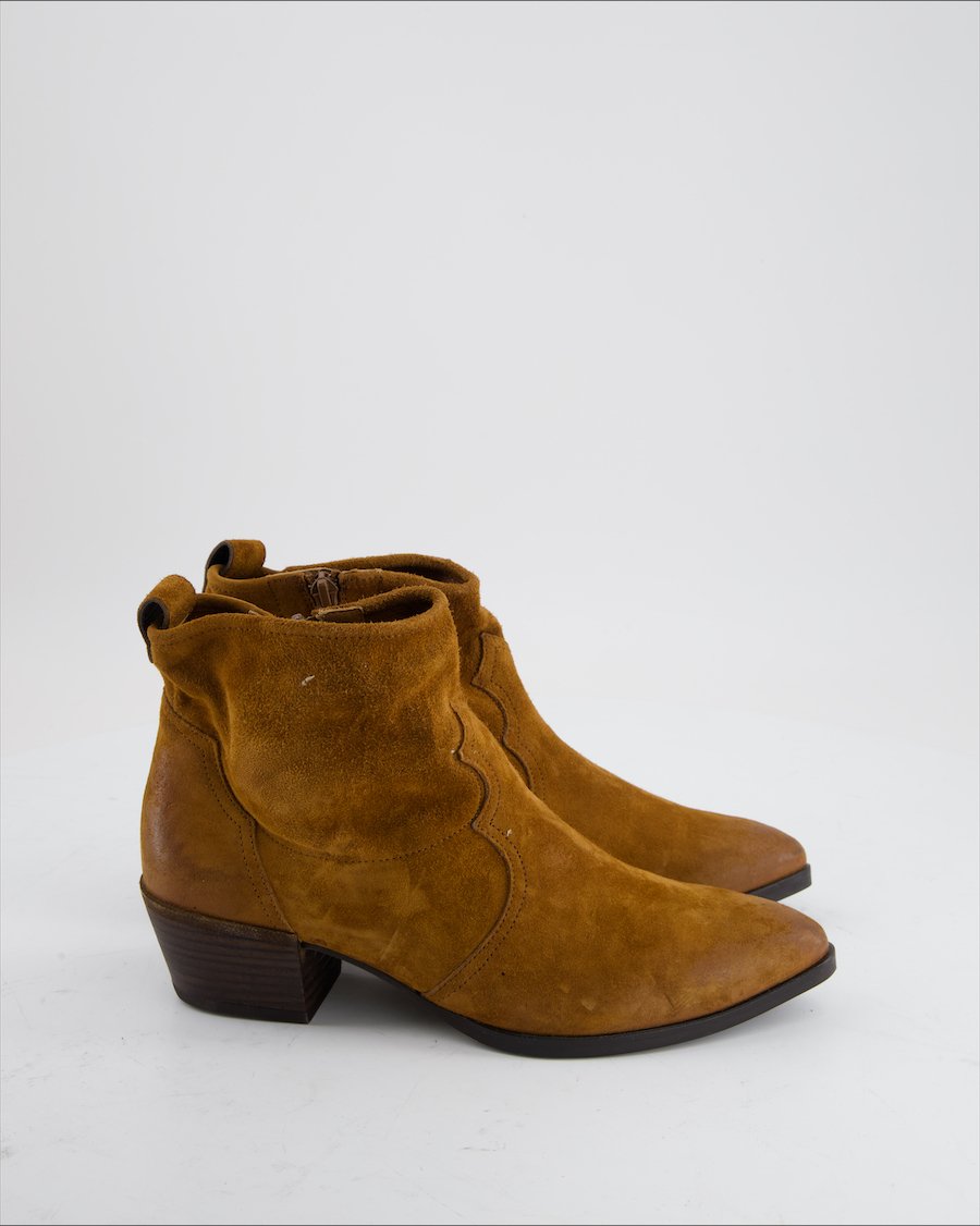 Paul Green Ankle Boots Suede Camel Eu 36.5