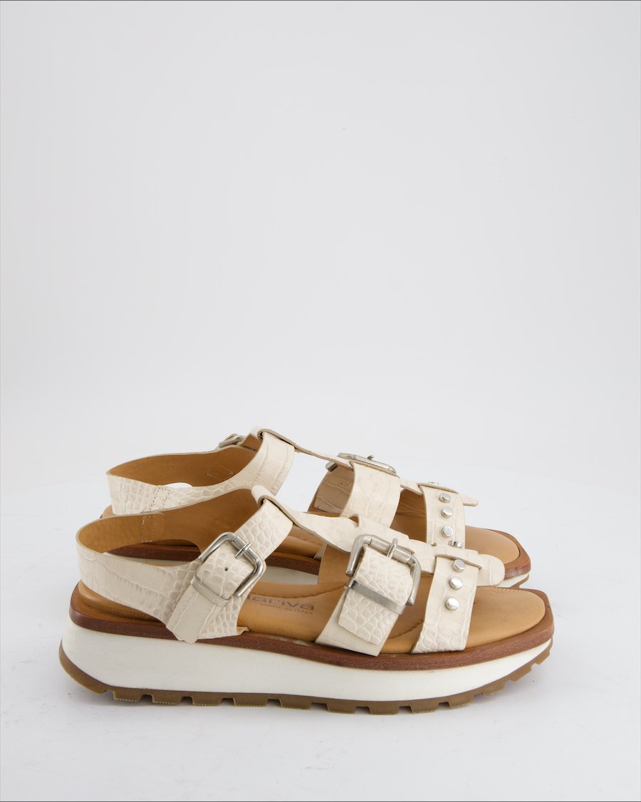 Laura Bellariva Sandals Leather Beige