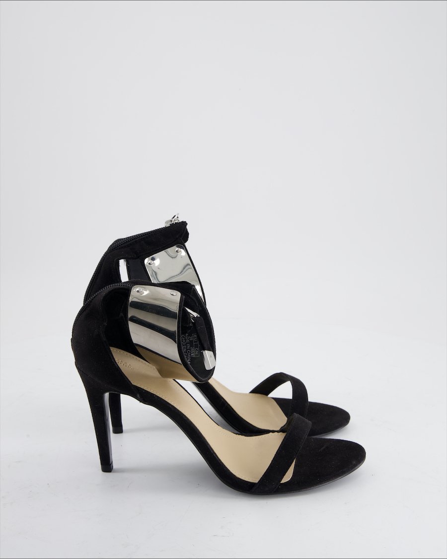 Zara Heels Suede Black Eu 39