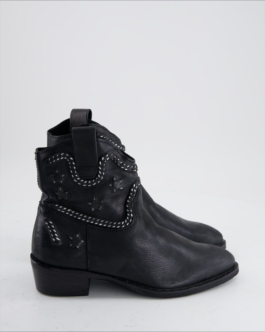 Ovye Ankle Boots Leather Black Eu 38