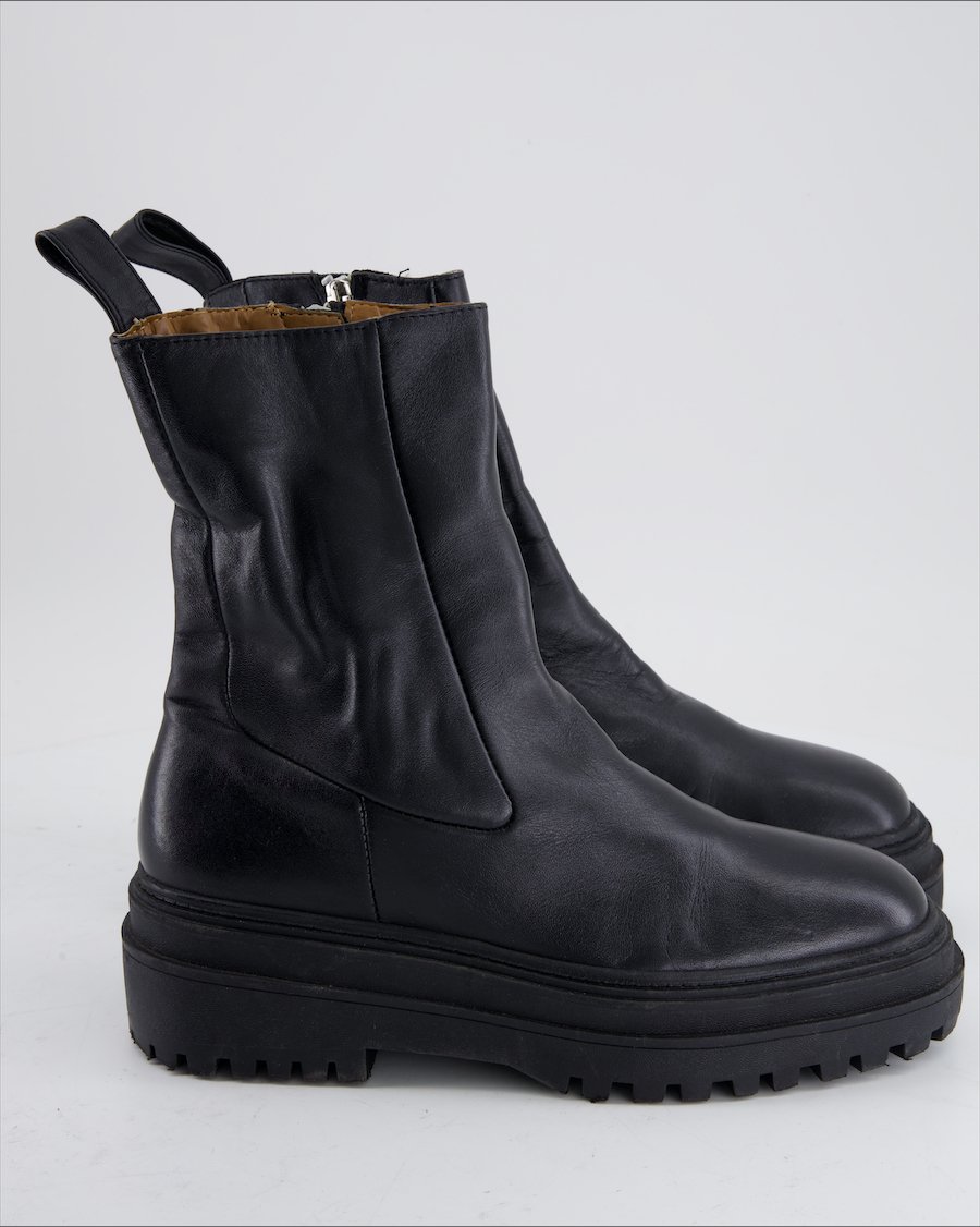 Zara Ankle Boots Leather Black
