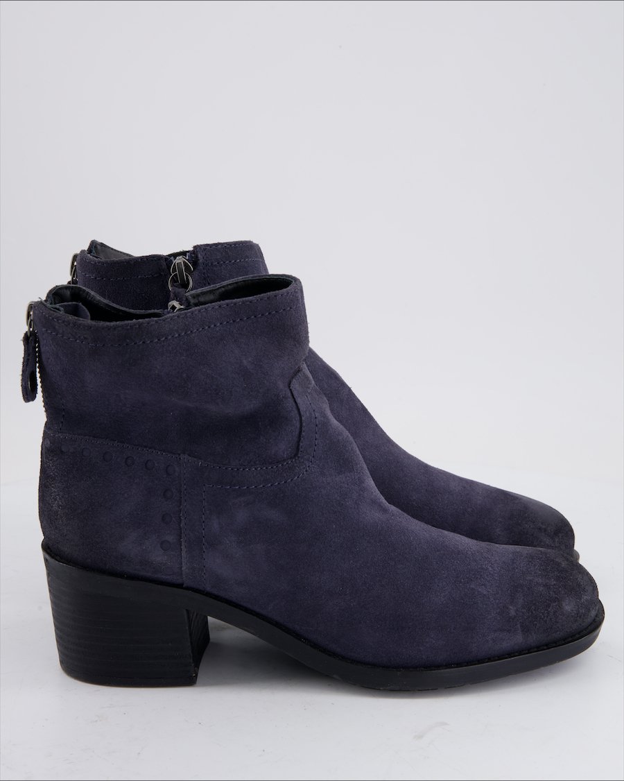 Geox Ankle Boots Suede Blue Eu 40