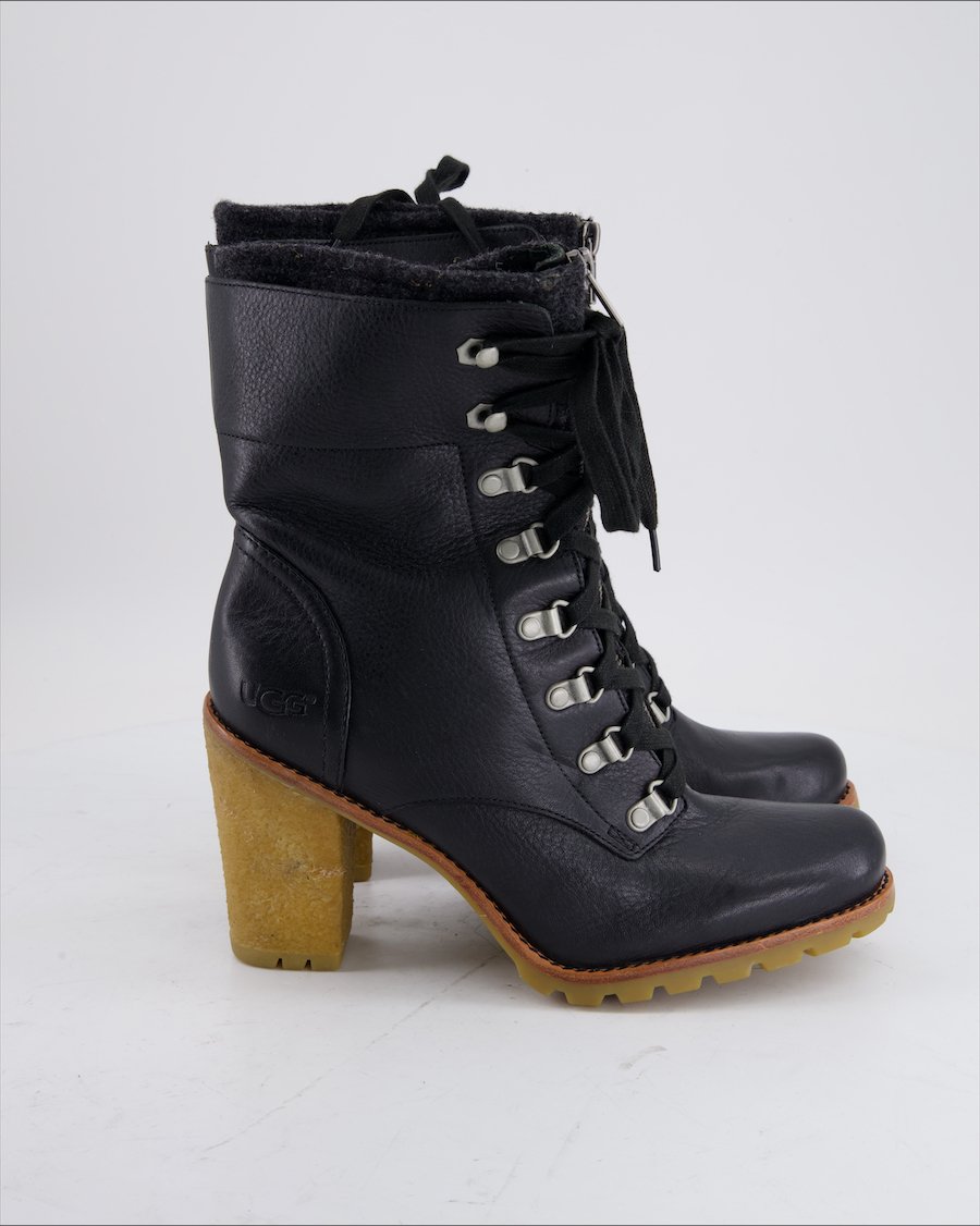 UGG Ankle Boots Leather Black Eu 40
