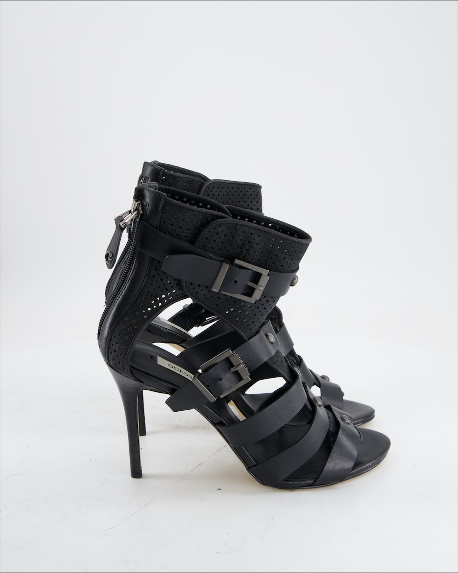 Guess Heels Leather Black Eu 40