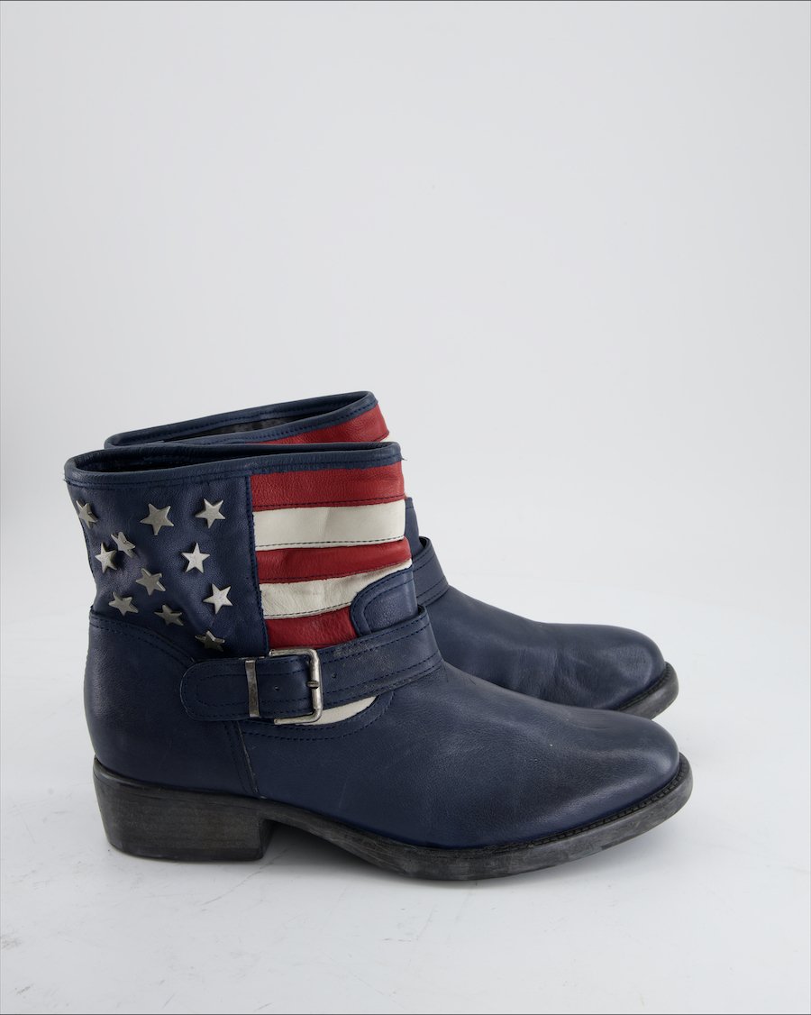 Catwalk Ankle Boots Leather Blue Eu 40