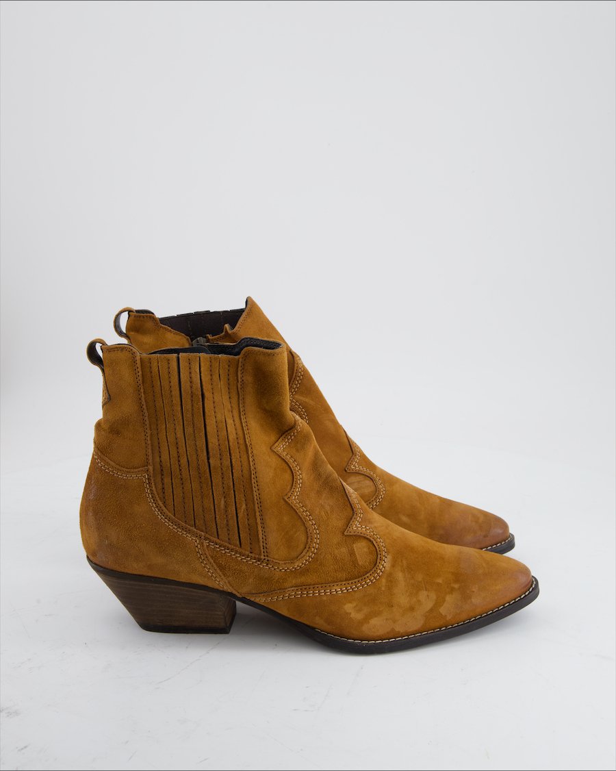 Paul Green Ankle Boots Suede Camel