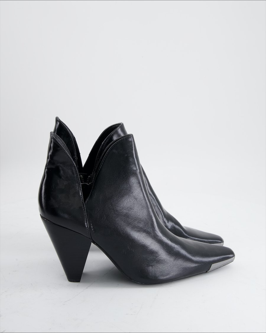 Zara Ankle Boots Leather Black Eu 40