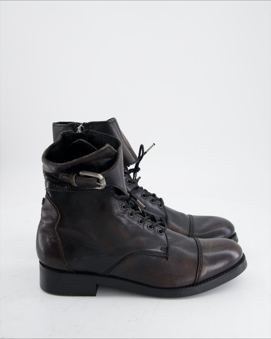 Diesel  Ankle Boots Leather Black Eu 40