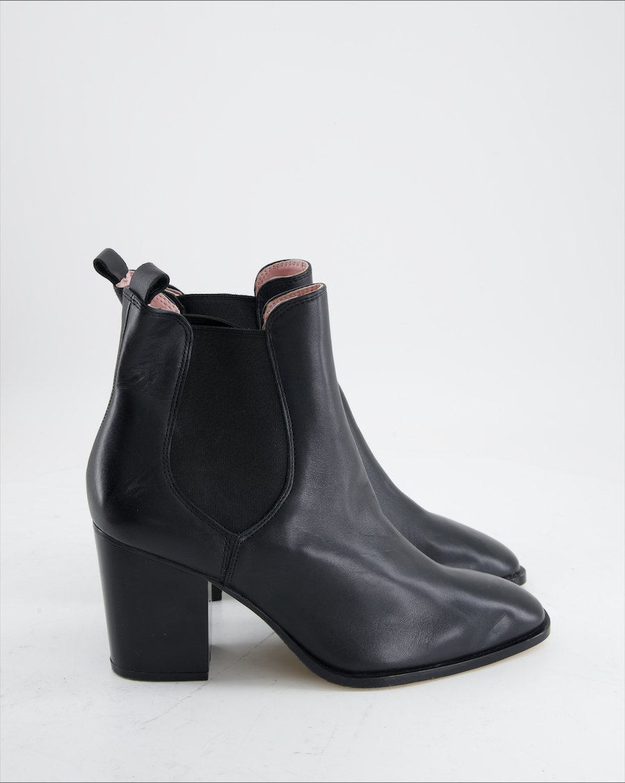 Zara Ankle Boots Leather Black Eu 40