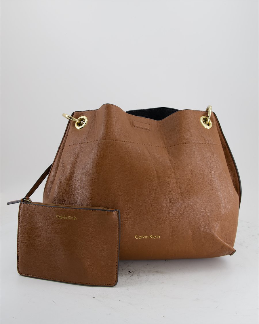 Calvin Klein Crossbody Bag Leather Brown