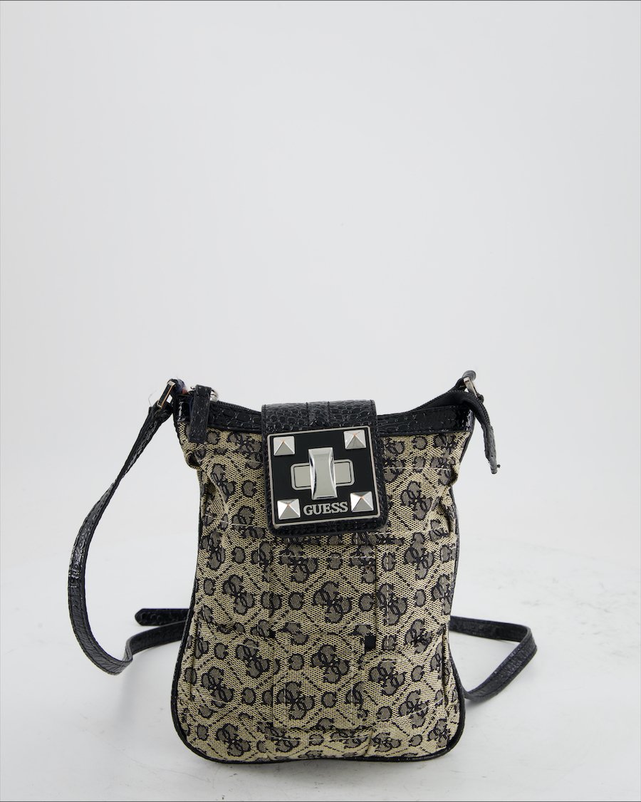 Guess Crossbody Bag Cloth Brown