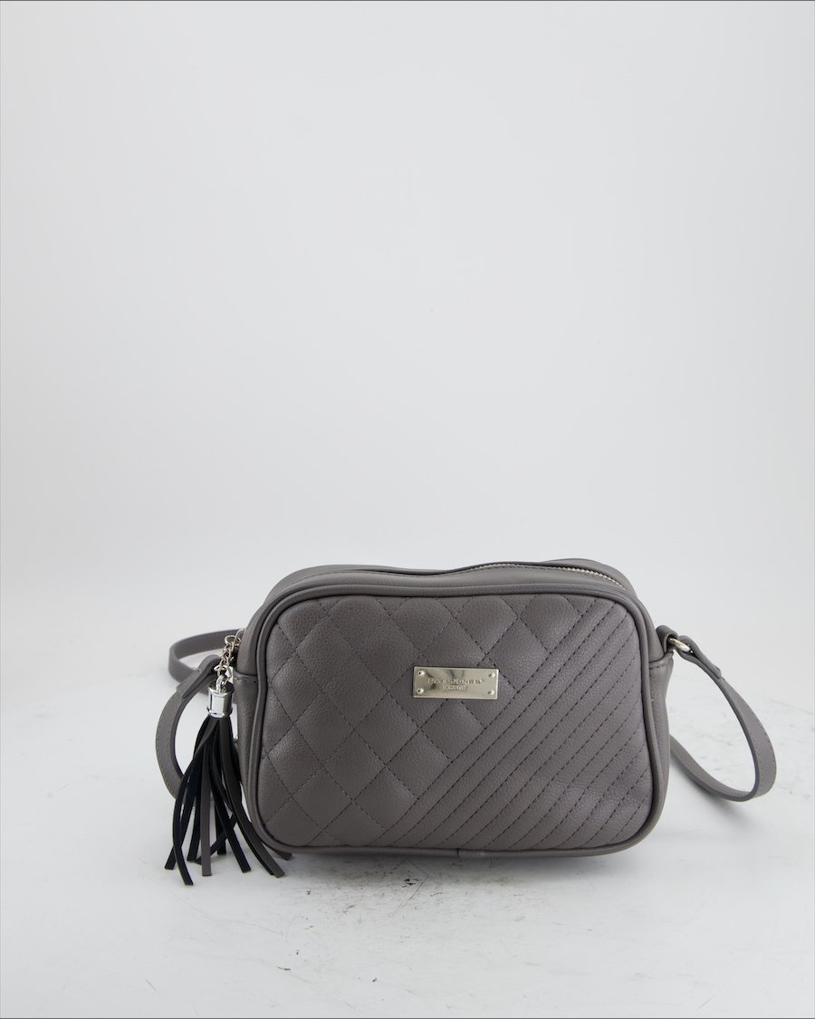 David Jones Crossbody Bag Leather Grey