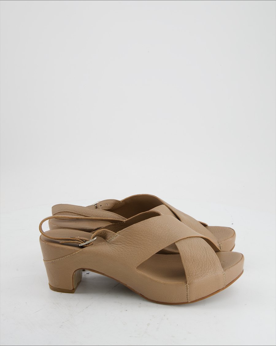 Roberto Del Carlo Heels Leather Beige Eu 40