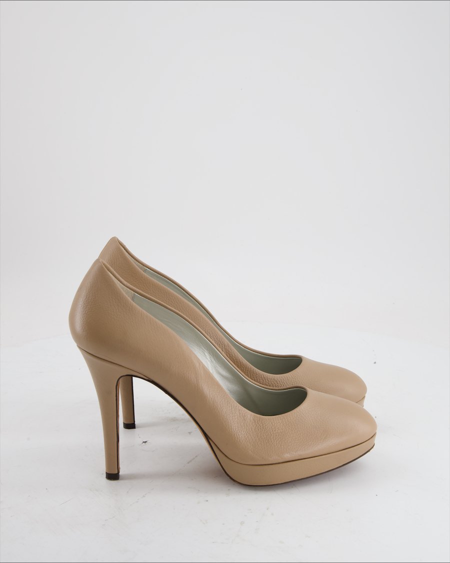 Navyboot Heels Leather Beige