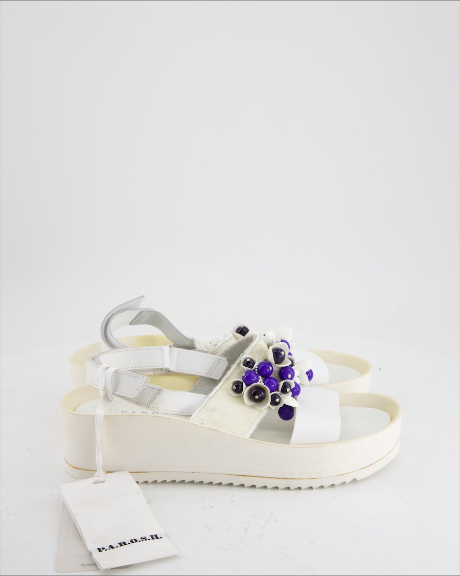 P.A.R.O.S.H. Sandals Leather White Eu 40