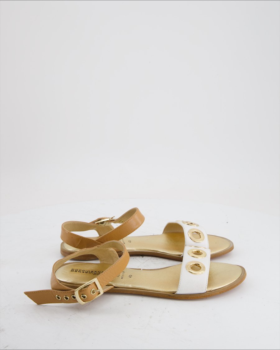 Doppio Senso Sandals Leather White Eu 40