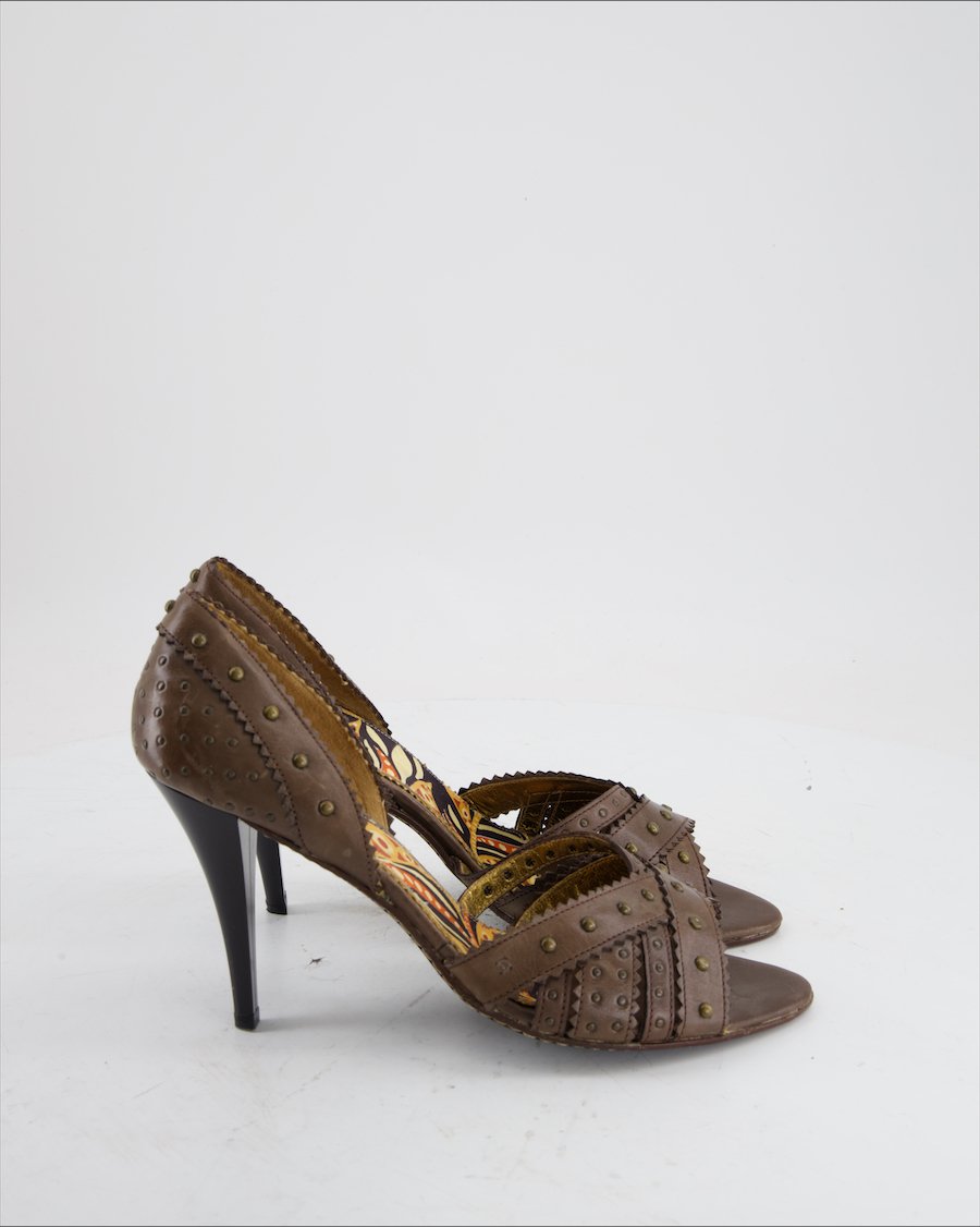 Chantal Heels Leather Brown Eu 40