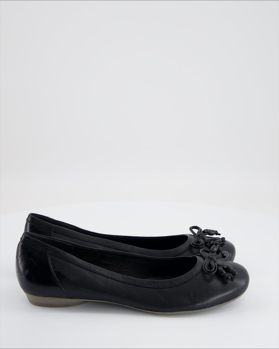 Bata Flats Leather Black Eu 40