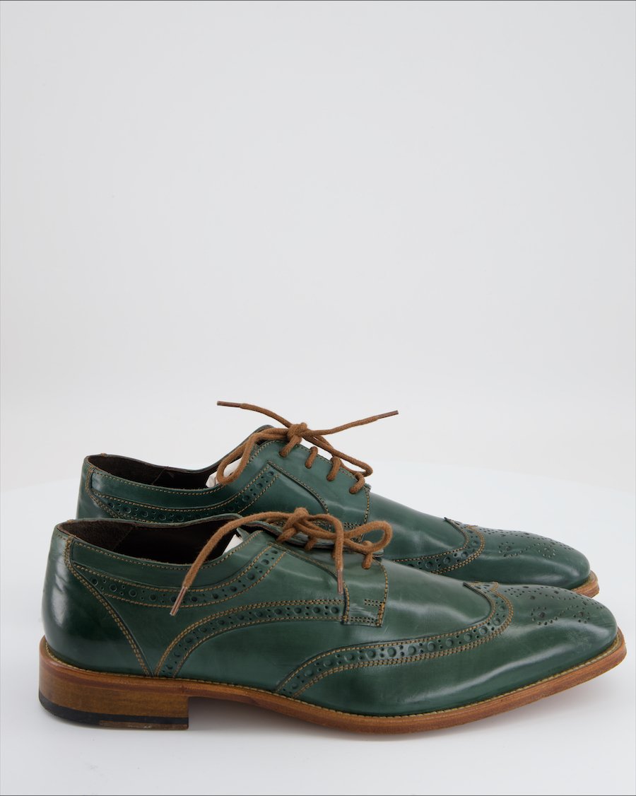 Navyboot Flats Leather Green Eu 40