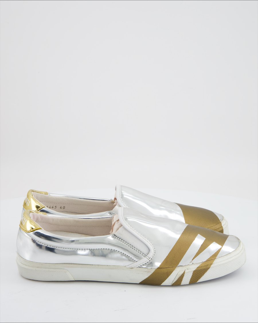 Bikkembergs Flats Leather Silver Eu 40