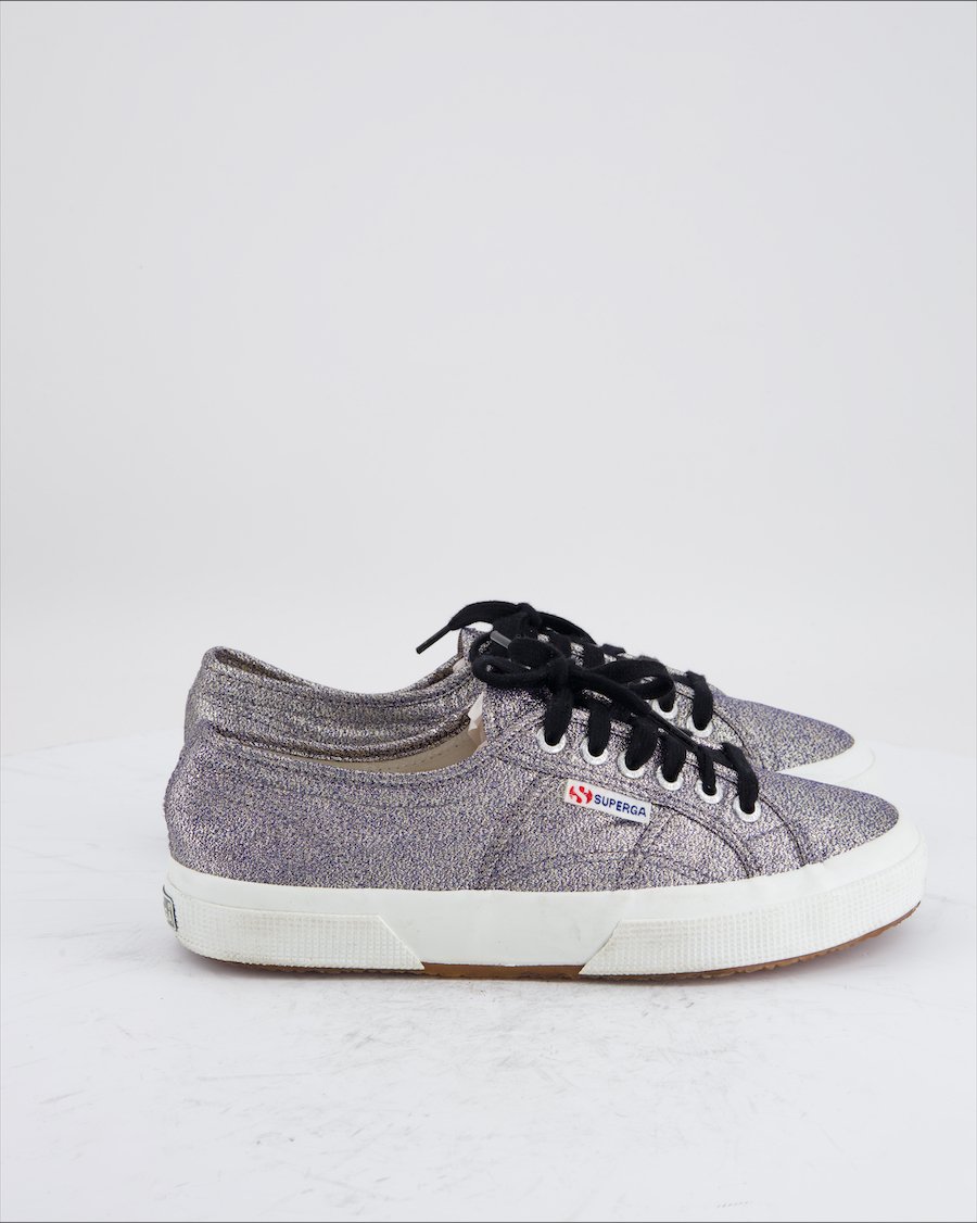 Superga Trainers Cloth Silver Eu 39
