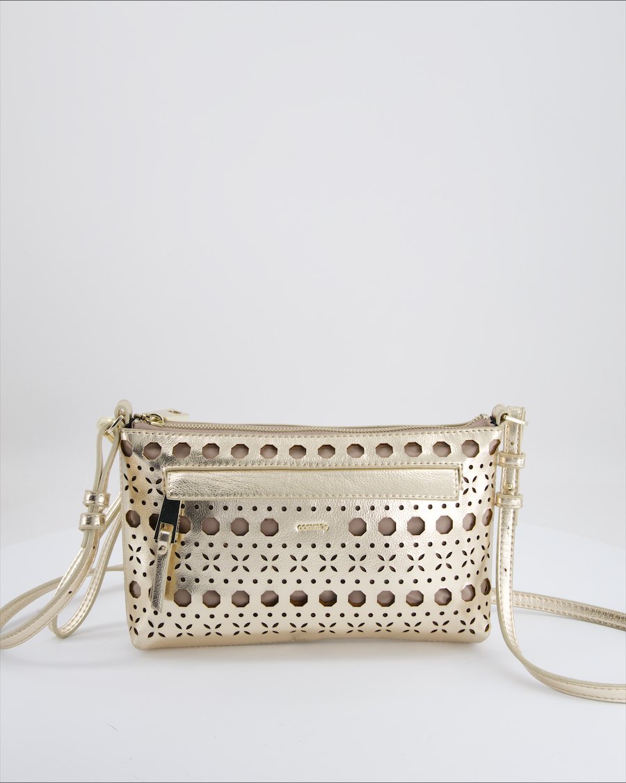 Comma Crossbody Bag Polyurethane Pink