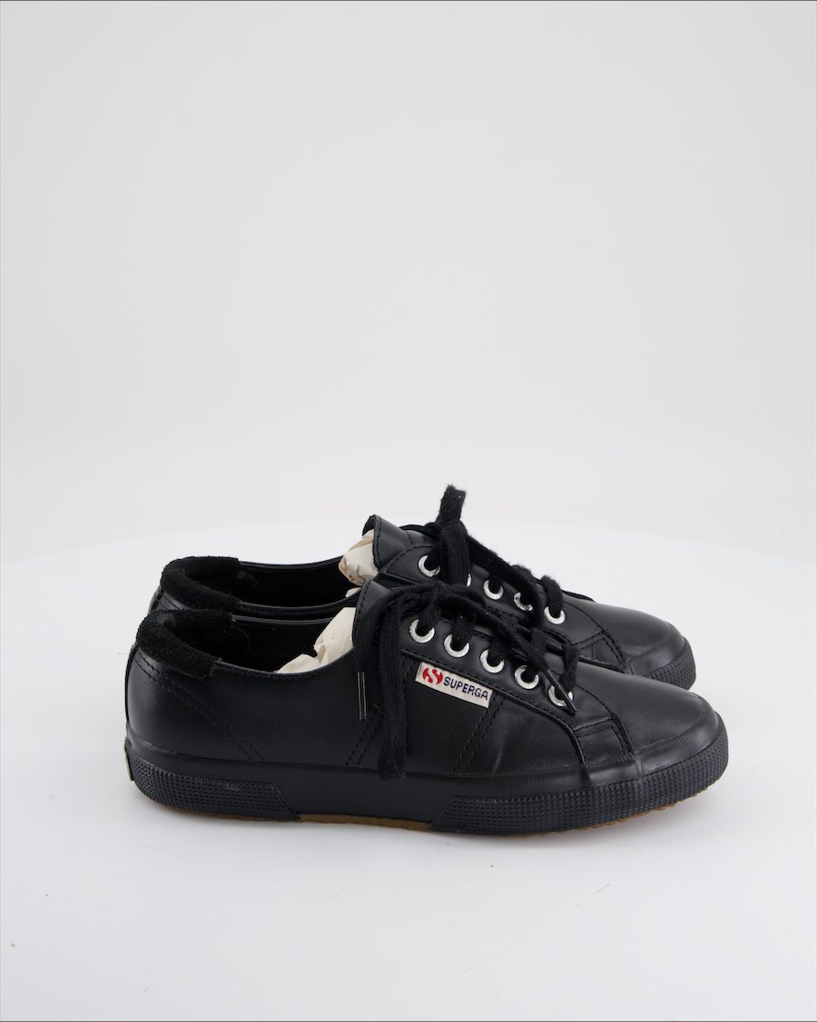 Superga Trainers Leather Black Eu 37
